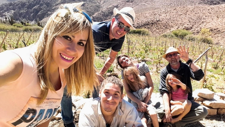 With the Zucchino family at the world´s highest vineyards in Humahuaca, Argentina