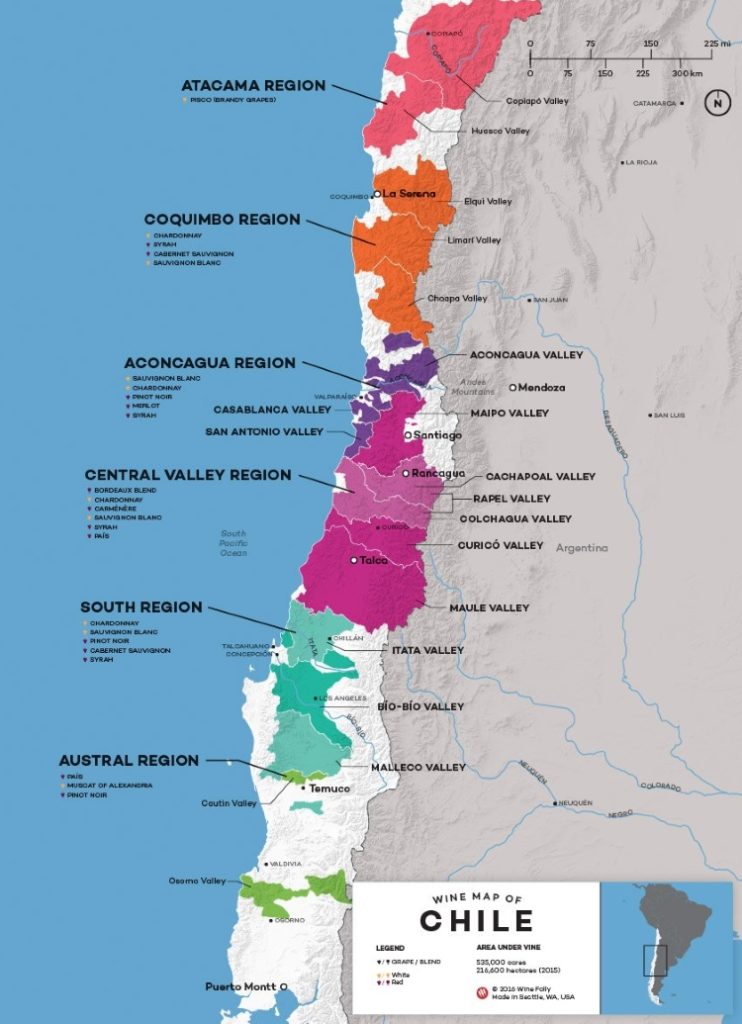 The very long country of Chile is now famous for its wine - we can show you the where and how.