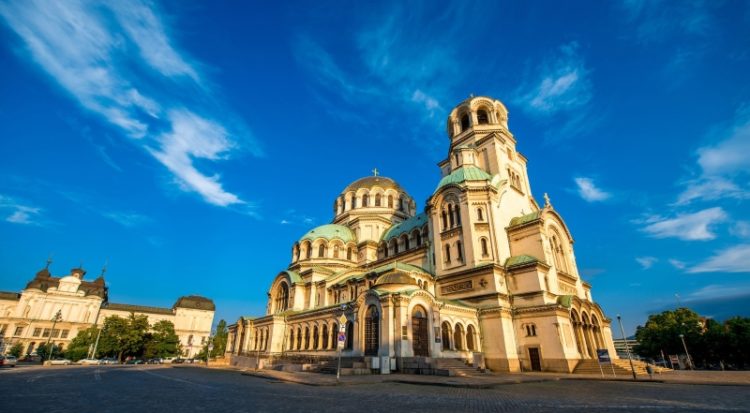 The very impressive Alexander Nevsky cathedral in Sofia