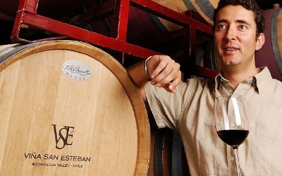 High altitude wine is produced in the Aconcagua Valley at Viña San Esteban