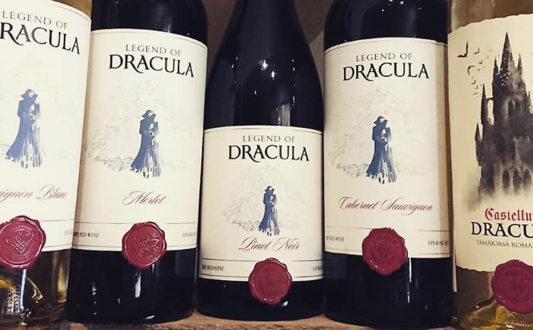 Wine tours Romania offers you scary front labels - Count Dracula and spooky castles