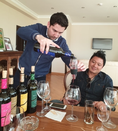 Extensive tasting flight of still wines at Savalan Winery