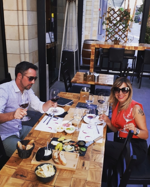 Wine tasting at Jordan River wine bar and restaurant in Amman