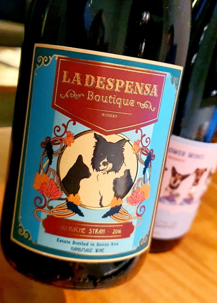 Pets play an important part on the wine labels at La Despensa