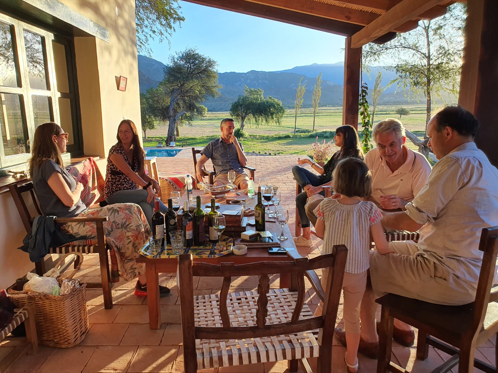 Staying at an Estancia is a very sociable experience, and lots of wine helps even more!