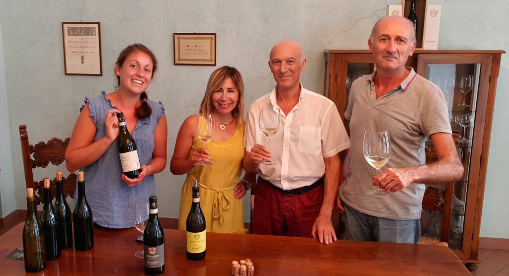 Spending a lovely afternoon with the very friendly De Forville winery family in Barbaresco