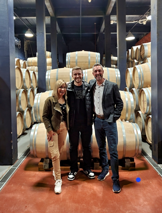 In the Pizzato cellar with Lorenzo, the grandson of the founder, who guides in English